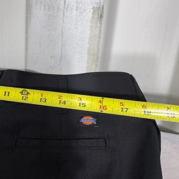 Dickies Chino Pants Womens Black Flat Front Workwear Straight Leg Size 16 UU NWT - Picture 14 of 16